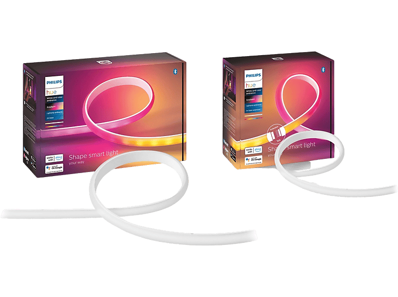 Philips Hue Gradient Lightstrip - Wit En Gekleurd Licht Basis+extensie