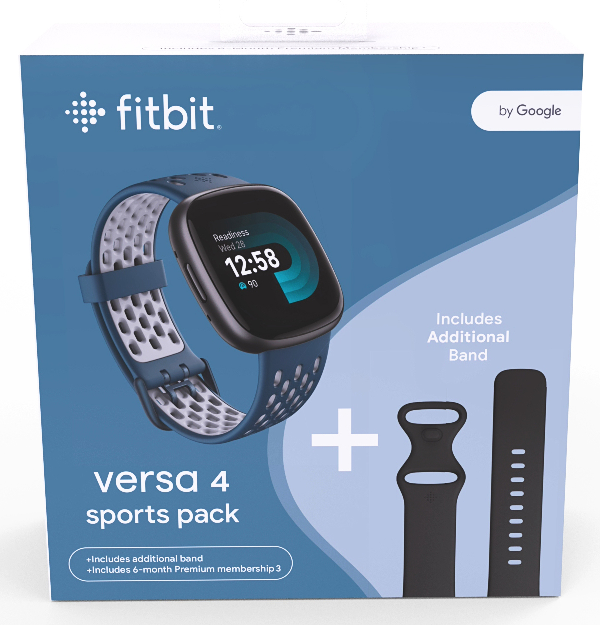 FITBIT Smartwatch Versa 4 Black + Bracelet Bleu (FB523BKBK-EUBNDL)