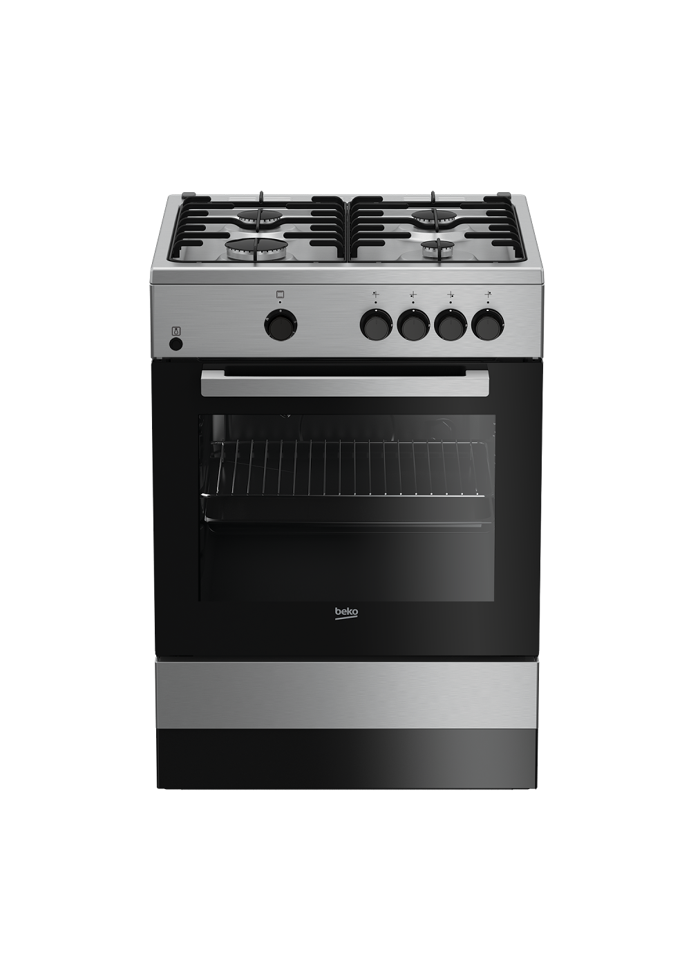 Beko Fsg62000dxl Cocina gas inox 4 fuegos 64 butanopropano de clase 85 60 cm 62000dxl 62000 encimera horno 60mm acero inoxidable fogones 4gas 85x60 fsg62000