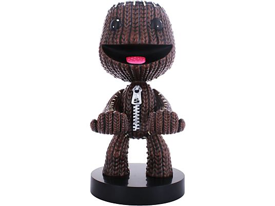 EXQUISITE GAMING Sackboy - Cable Guy - Support pour téléphone portable et manette (Marron/Noir/Argent)