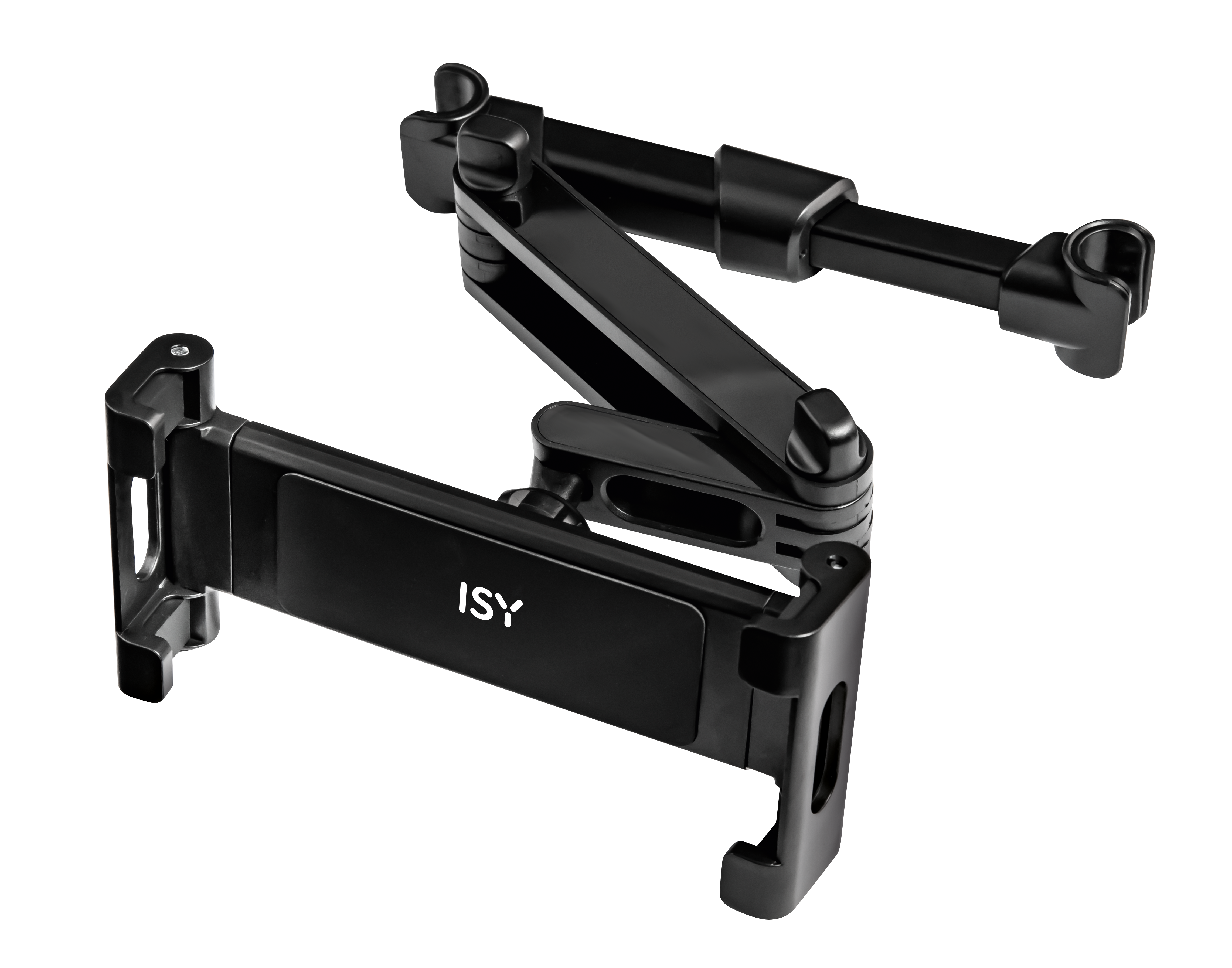 Soporte tablet - ISY ITH-1100, Para coche, Negro, Tables de 4.7" y 12.9", Negro