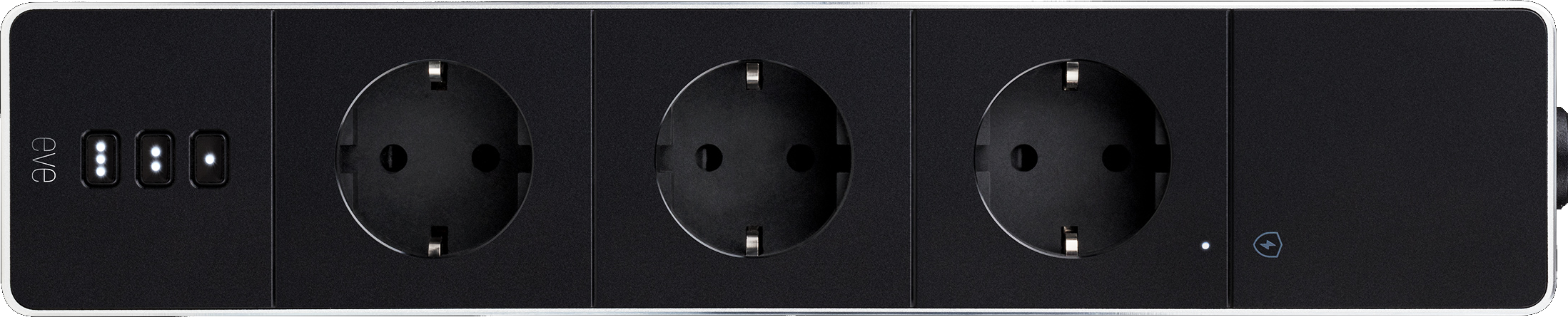 EVE Energy Strip 3-as okoselosztó túlfeszültség védelemmel, Wi-Fi, Apple HomeKit (10EAZ8301)