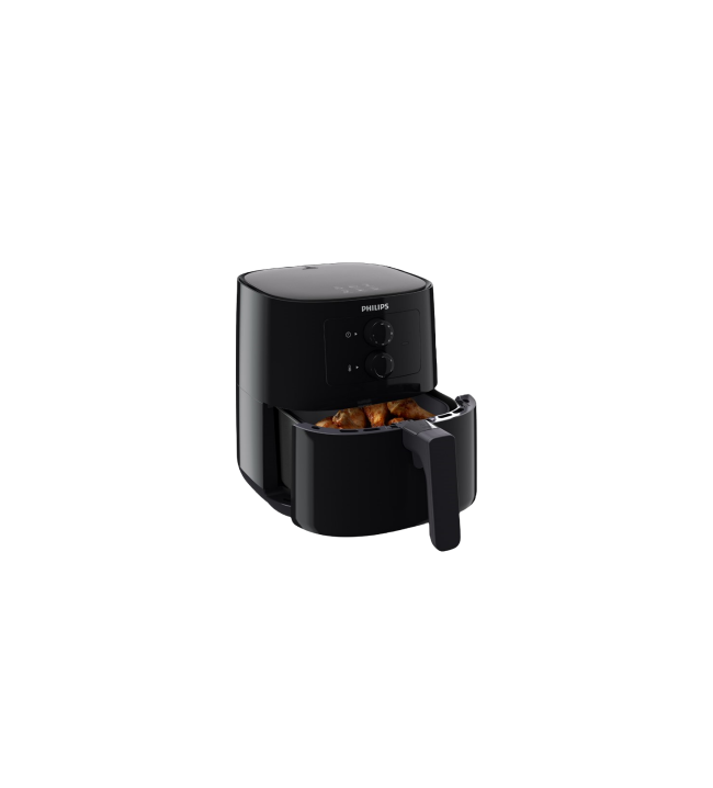 Freidora de aire - Philips AirFryer HD9200/90, Freidora aire, Baja en grasa, Tecnología Air Rapid, 1400 W, Negro