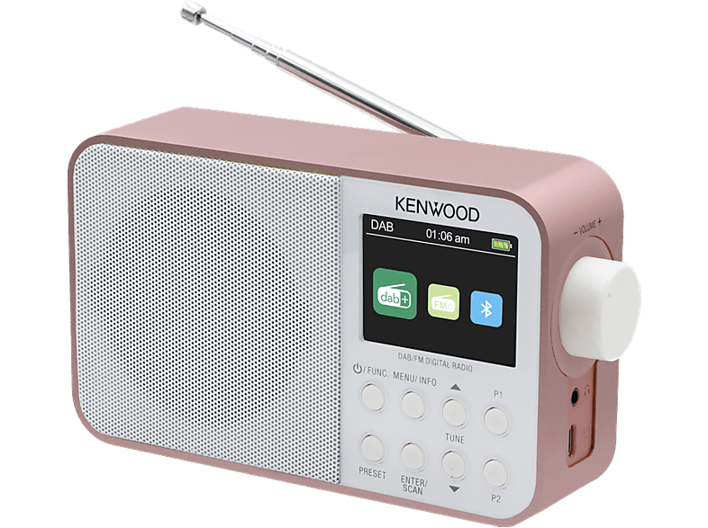 Radio Portable DAB+ Kenwood CR-M30DAB-R Bluetooth Rose