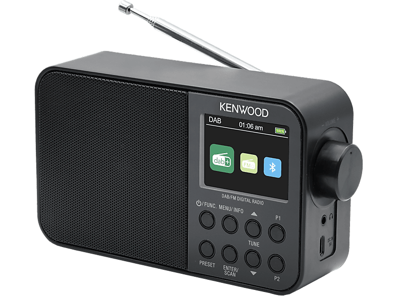 Kenwood Draagbare Dab+ Radio Bluetooth Zwart (cr-m30dab-b)