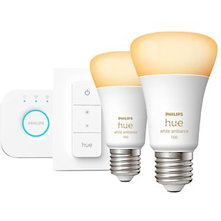 PHILIPS HUE Smart Ledlamp White Ambiance E27 8 W - Starterkit (29181200)