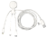 XOOPAR Câble adaptateur USB-C / microUSB / Lightning Blanc (XP7102438LR)