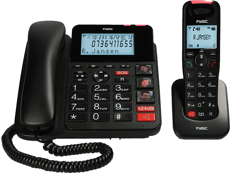 Fysic Vaste Telefoon + Handset Met Antwoordapparaat Fx-8025