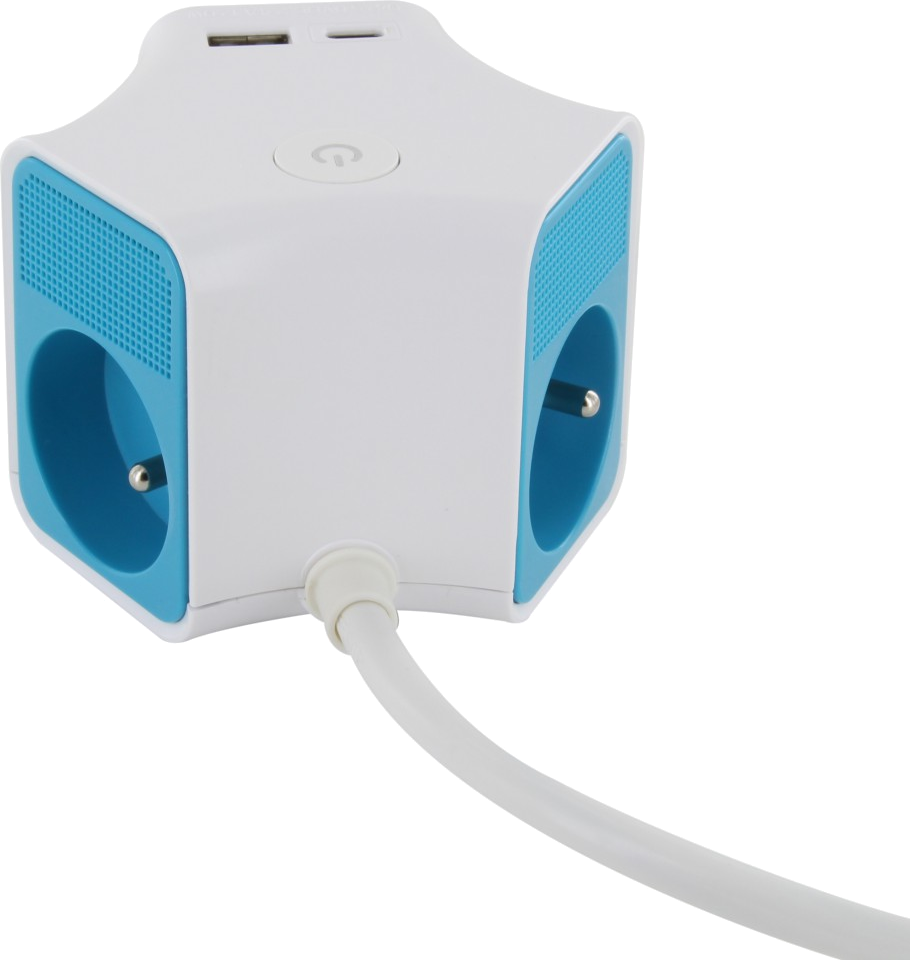 CHACON Multiprise 3 x 16A +  USB-A + USB-C 1.5 m (48096)