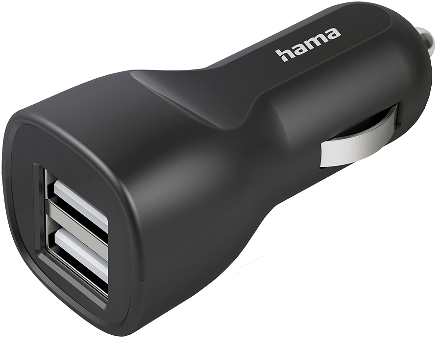 Hama 201636 Autolader 2x Usb 12w Zwart afbeelding