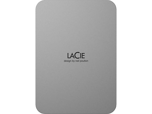 LACIE Mobile Drive (2022) - Festplatte (HDD, 4 TB, Moon Silver)