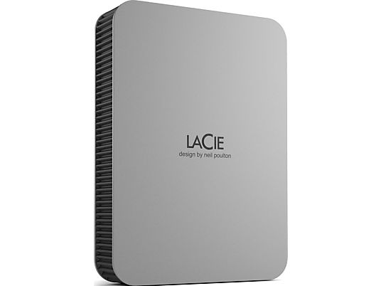 LACIE Mobile Drive (2022) - Festplatte (HDD, 4 TB, Moon Silver)
