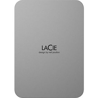 LACIE Mobile Drive (2022) - Disque dur (HDD, 2 To, Moon Silver)