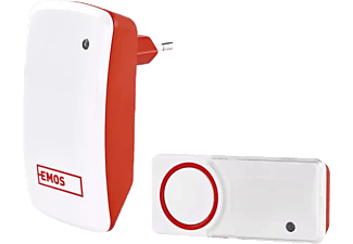 EMOS Vezeték nélküli csengő, fehér-piros (P5750)
