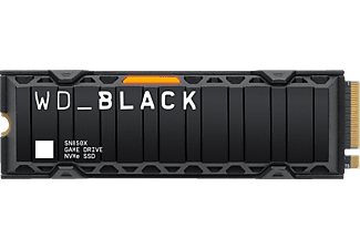 WESTERN DIGITAL WD_BLACK SN850X NVMe SSD (mit Kühlkörper) - Festplatte (SSD, 2 TB, Schwarz)