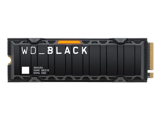 WESTERN DIGITAL WD_BLACK SN850X NVMe SSD (mit Kühlkörper) - Festplatte (SSD, 2 TB, Schwarz)