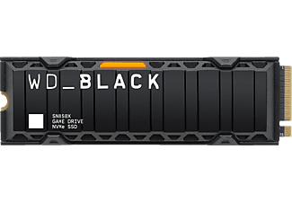 WESTERN DIGITAL WD_BLACK SN850X NVMe SSD (mit Kühlkörper) - Festplatte (SSD, 1 TB, Schwarz)