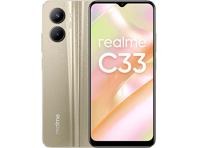 Móvil | realme C33, Sandy Gold, 64 GB, 4 GB RAM, 6.5 " HD+, Unisoc T612 ...