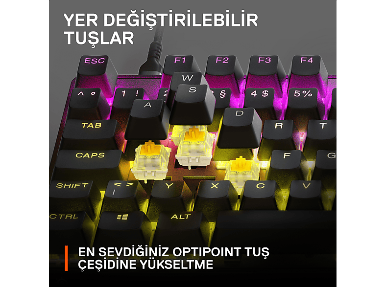 STEELSERIES Apex 9 TKL Mekanik Oyun Klavyesi Siyah_5