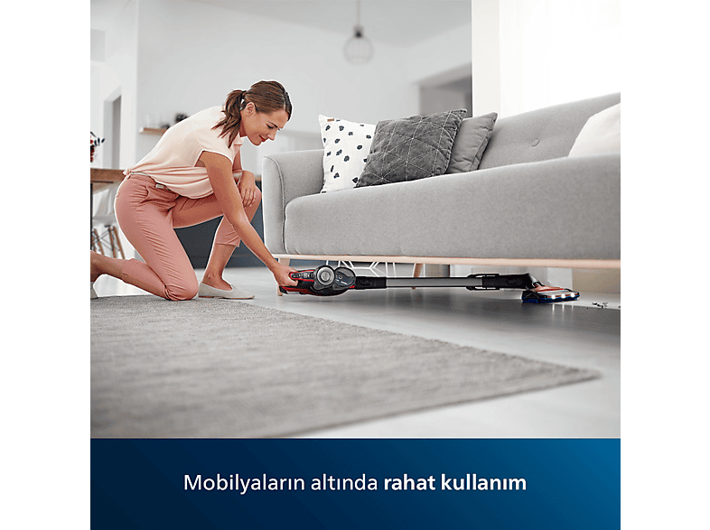 PHILIPS XC7043/01 Şarjlı Dik Süpürge Kırmızı_7