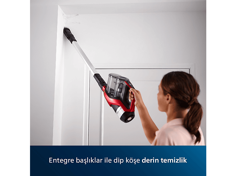 PHILIPS XC7043/01 Şarjlı Dik Süpürge Kırmızı_9