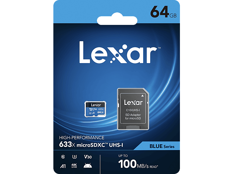 LEXAR High-Performance 64GB 633x microSDXC™ UHS-I 100MB/s Okuma 45MB/s Yazma Micro SD Hafıza Kartı_2