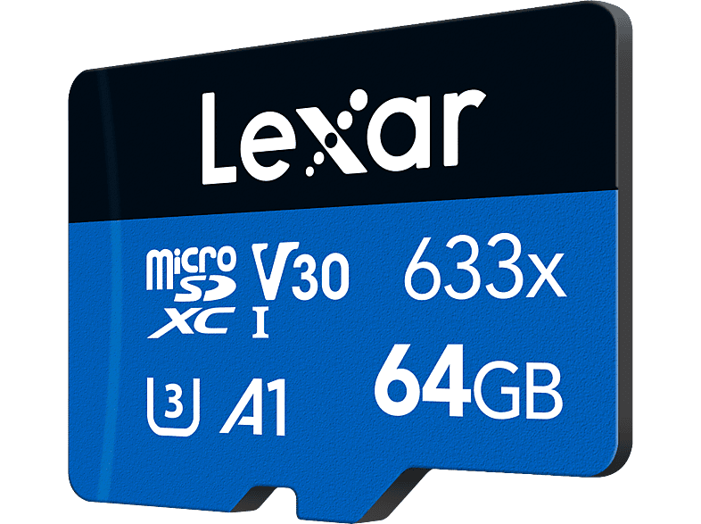 LEXAR High-Performance 64GB 633x microSDXC™ UHS-I 100MB/s Okuma 45MB/s Yazma Micro SD Hafıza Kartı