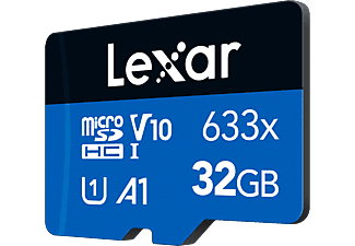 LEXAR High-Performance 32GB 633x microSDHC™ UHS-I 100MB/s Okuma 20MB/s Yazma Micro SD Hafıza Kartı