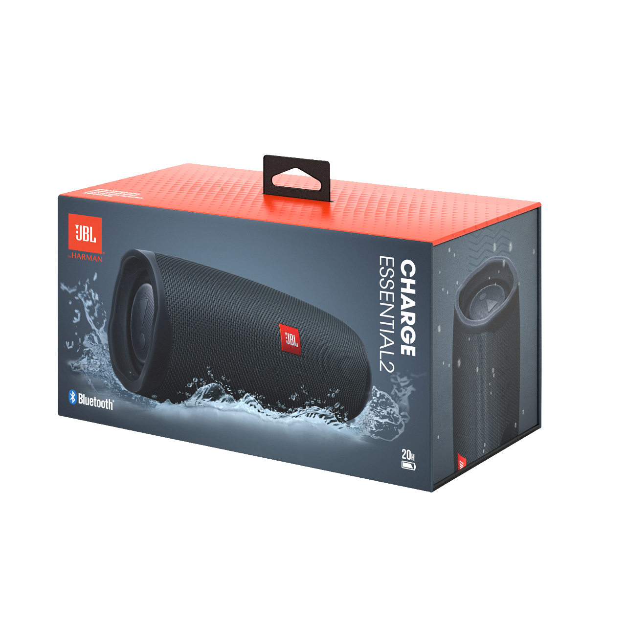 JBL-Lautsprecherbox mit Lautsprecherbild und Branding.