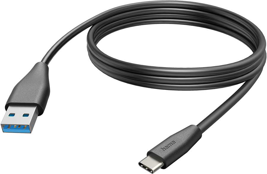 Hama 201597 Usb-kabel Usb-a Naar Usb-c 3m Zwart afbeelding