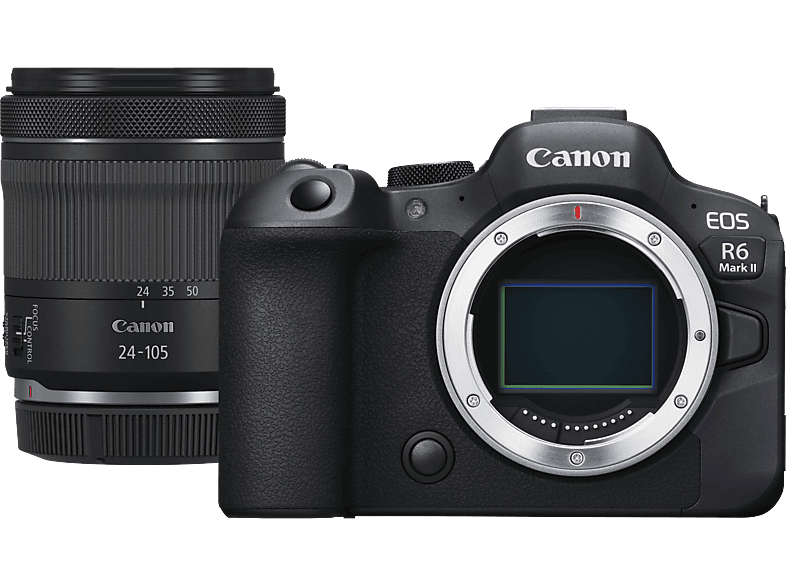 CANON EOS R6 Mark II Body + RF 24-105mm F4-7.1 IS STM - Systemkamera Schwarz