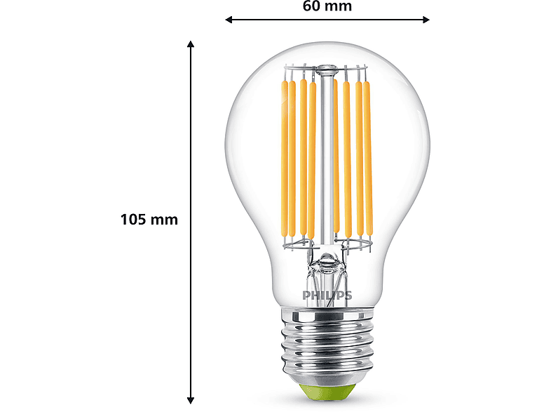 Thumbnail - PHILIPS LED CLA 60W A60 E27 WH CL EELA SRT4 Lampe Warmweiß 840