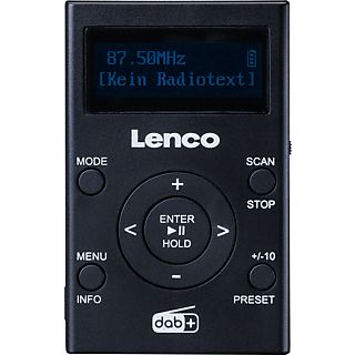 LENCO PDR-011BK - Radio tascabile (DAB+, FM, DAB, Nero)