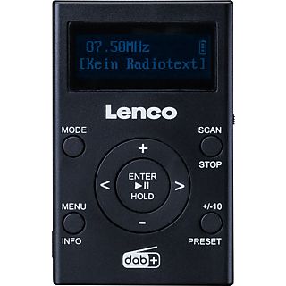 LENCO PDR-011BK - Taschenradio (DAB+, FM, DAB, Schwarz)