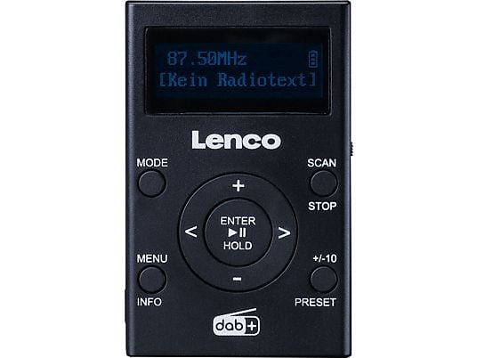 LENCO PDR-011BK - Radio de poche (DAB+, FM, DAB, Noir)