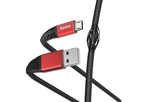 HAMA 201539 Laadkabel Extreme USB-A/microUSB 1.5m Zwart