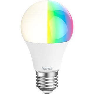 Bombilla inteligente - Hama WLAN LED Lamp, E27, 10 W, RGBW, Regulable, por control por voz