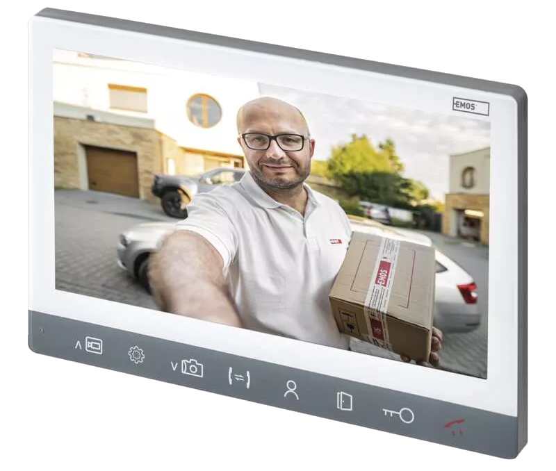 EMOS EM-10AHD Videó kaputelefon beltéri egység, ezüst (H3015)