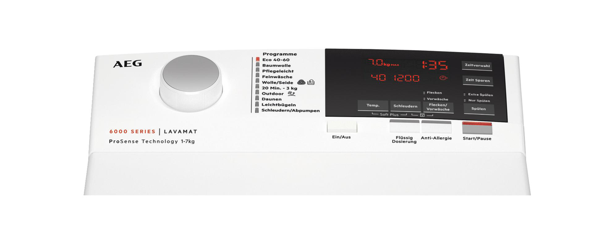 AEG L6TBA60270 Serie 6000 ProSense® mit Mengenautomatik Waschmaschine (7 kg, 1151 U/Min., C)