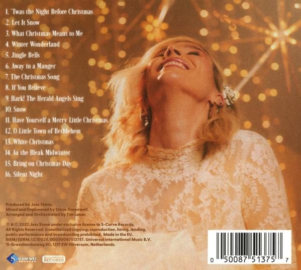 CD-Cover mit Titelliste, Frau singt. Text mit Songtiteln und Credits.