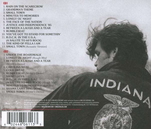 CD-Cover mit Titelliste und einem Foto eines Mannes mit 'INDIANA' auf der Jacke.