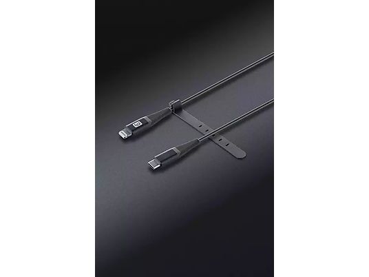 CELLULARLINE PRO+ - USB-C-zu-Lightning-Kabel mit Gurt (Schwarz)
