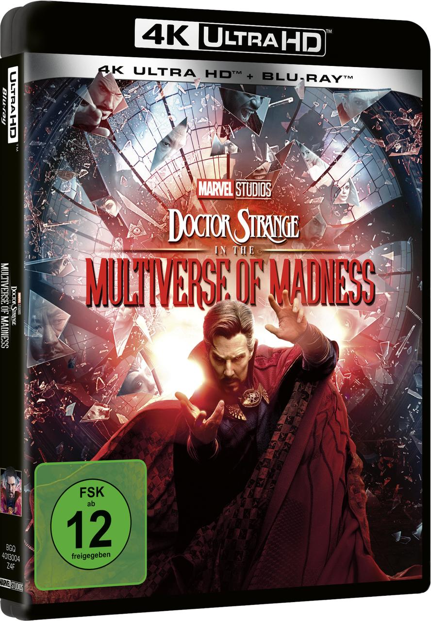 Eine Blu-ray-Hülle von Doctor Strange im Multiversum des Wahnsinns.