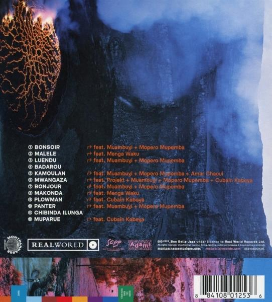 CD-Cover mit Text in mehreren Sprachen. Zeigt Titelliste und Künstlerinformationen.