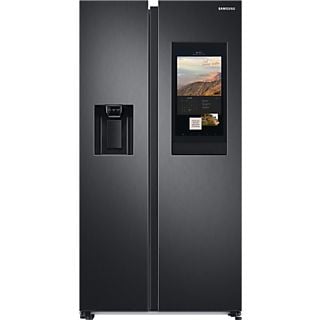 SAMSUNG RS6HA8891B1/EF Family Hub™ Side by Side, Kühl- und Gefrierkombination (614 l, E, 1780 mm hoch, No Frost (verminderte Eisbildung), Premium Black Steel)