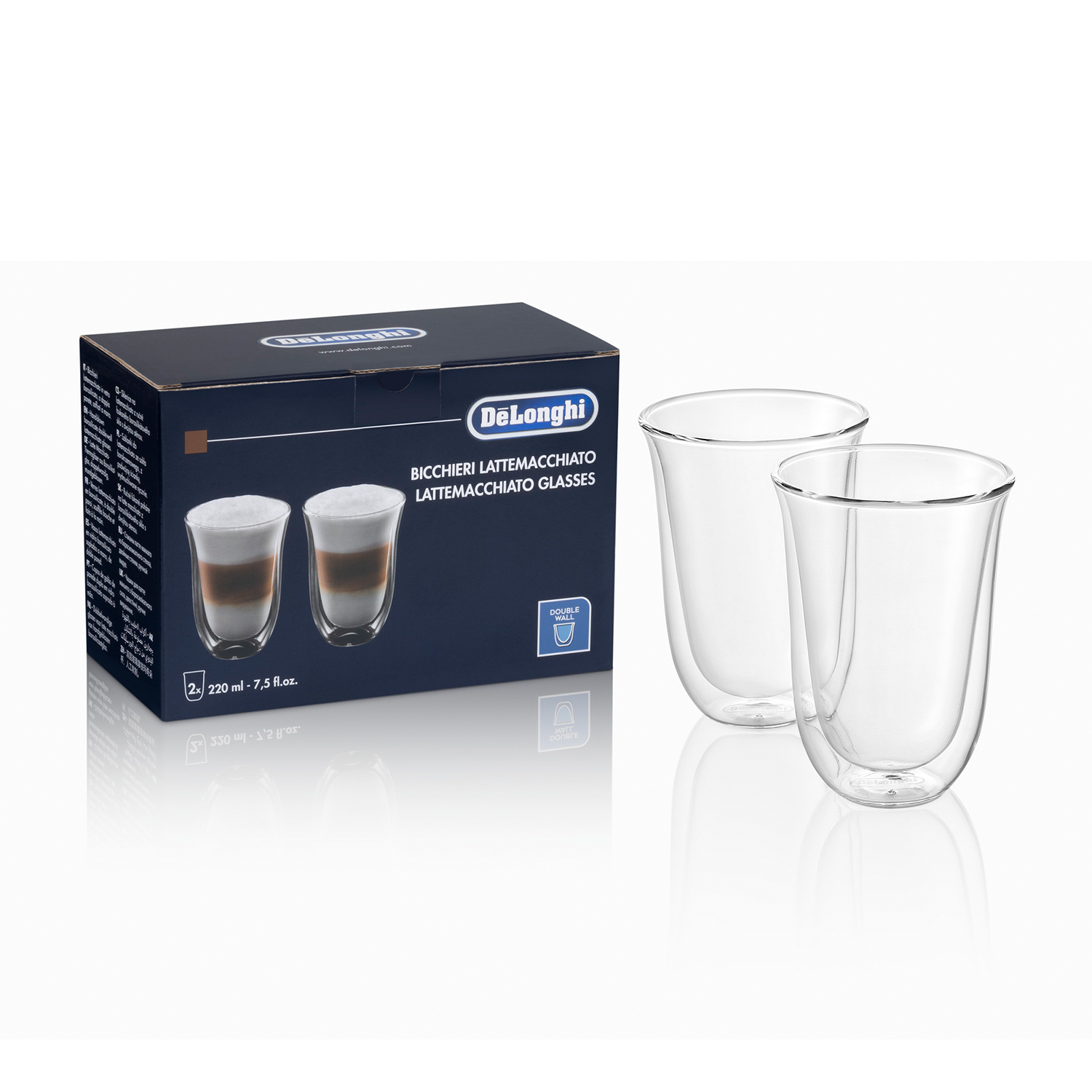 Set composto da 2 bicchieri per latte macchiato De'longhi Lattemacchiato setDLSC312