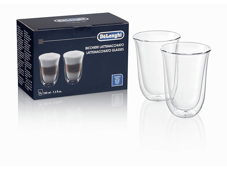 Set di 2 bicchieri a doppia parete per caffè Espresso