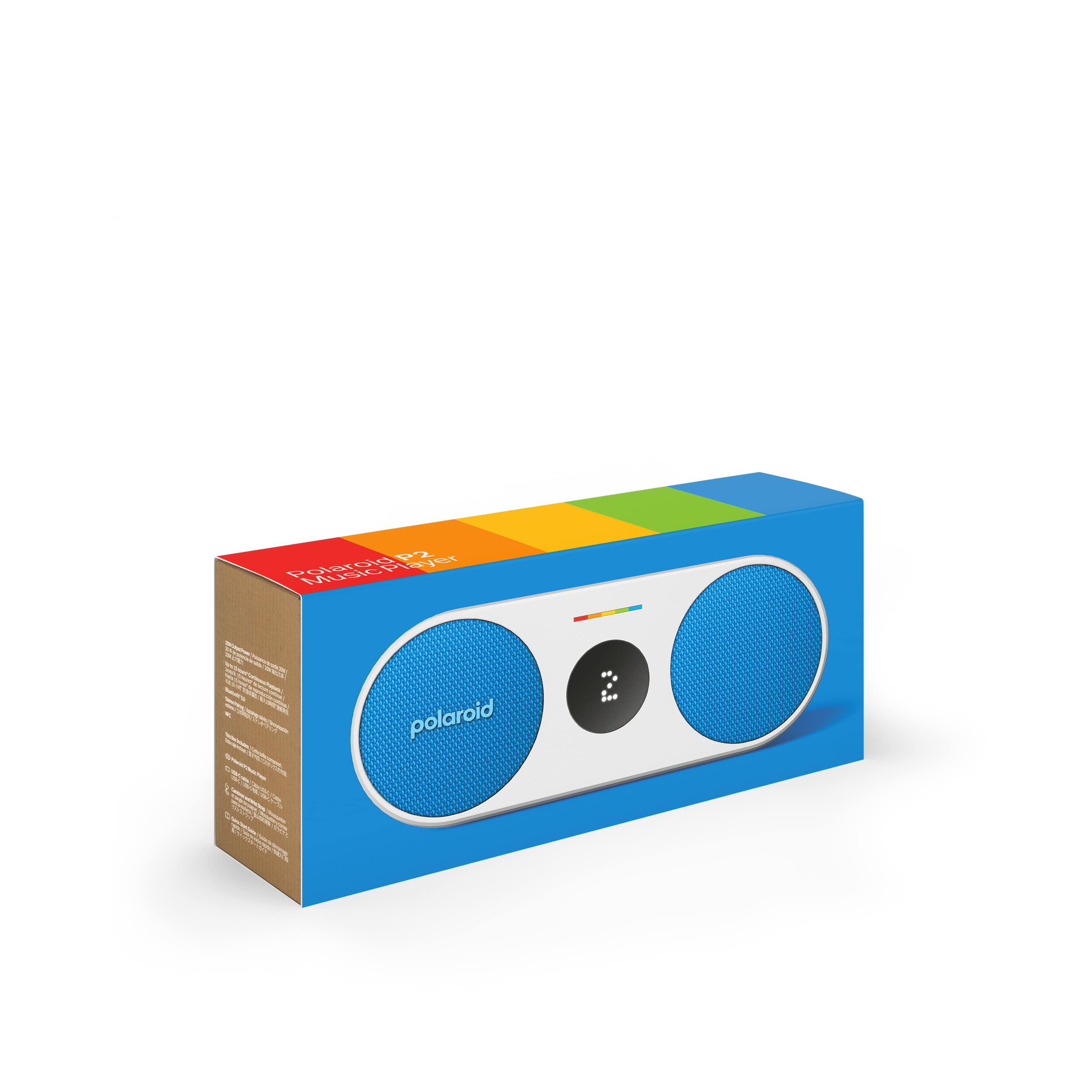 POLAROID P2 Music Player Bluetooth Lautsprecher , Blau/Weiß 