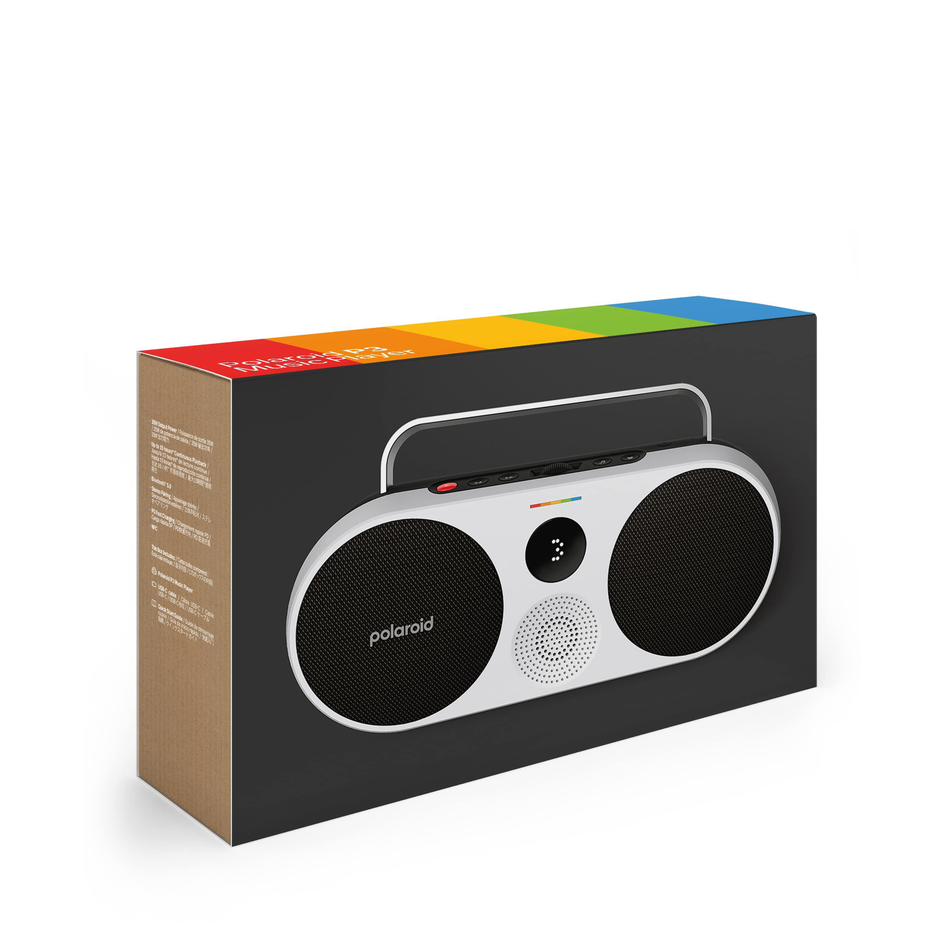 POLAROID P3 Music Player Bluetooth , Lautsprecher Schwarz/Weiß