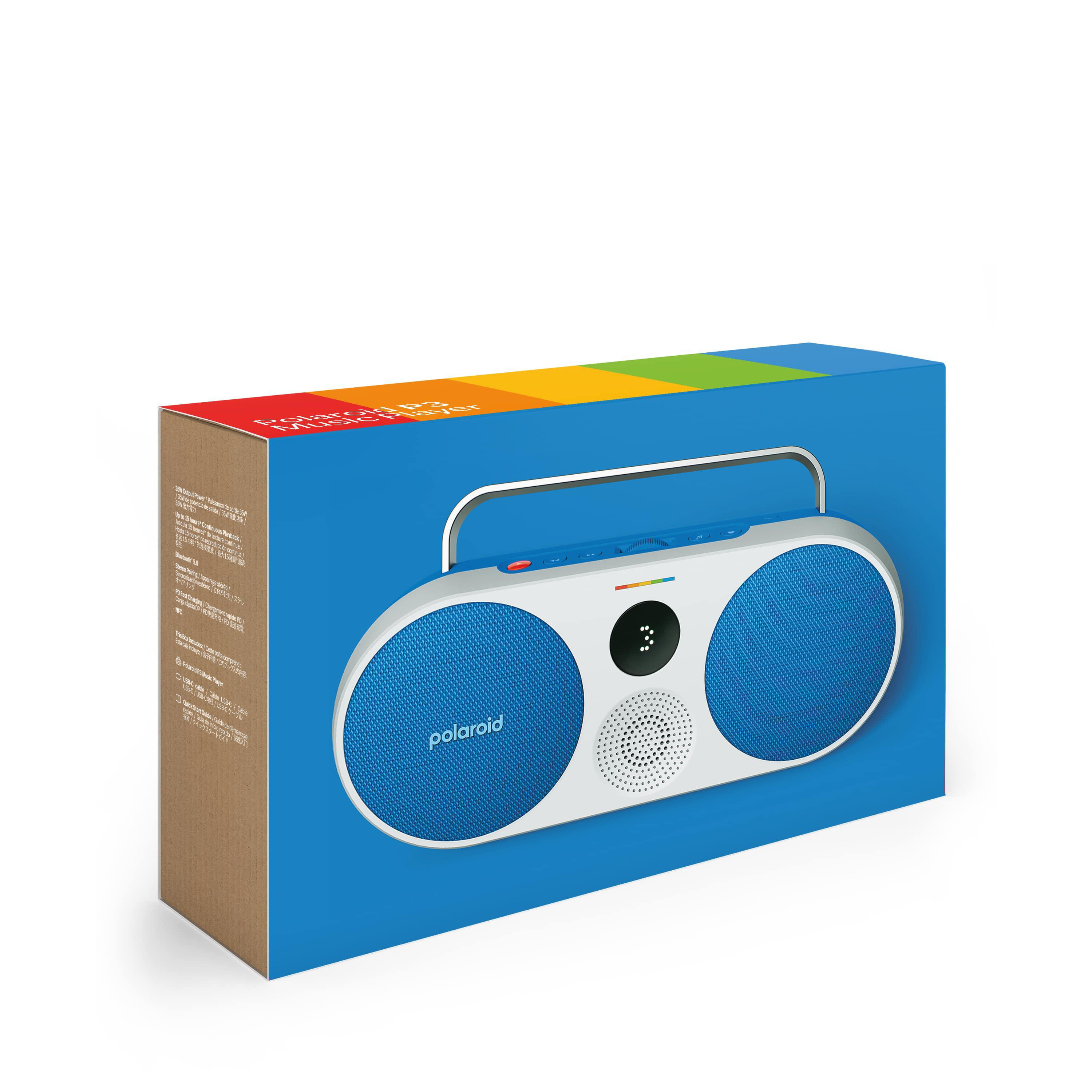 POLAROID P3 Music Player Bluetooth Lautsprecher , Blau/Weiß 